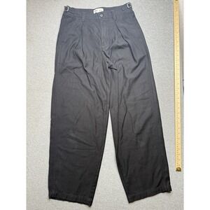 TNA Black Cargo Wide Leg‎ Cotton Pant Women's 4 Belted